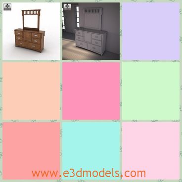 3d model the dresser of Colter - This is a 3d model of the dresser of Colter,which is famous around the world.The model is made in the ancient style.