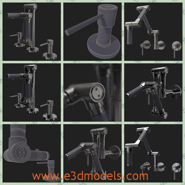 3d model the faucet of the vehicle - This is a 3d model of the faucet of the vehicle,which is special and made in high quality.