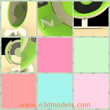 3d model the green chair - This is a 3d model of the green chair,which is small and movable.The model is modern and popular in the office.