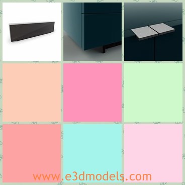 3d model the horizontal sideboard - This is a 3d model of the horizontal sideboard,which is modern and made with good quality.