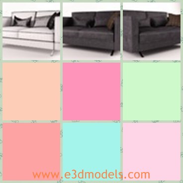 3d model the Jordan sofa - This is a 3d model of the Jordan sofa,which is modern and made with good quality.The shape is elegant and charming.