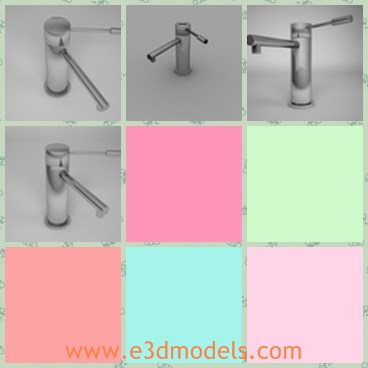 3d model the kitchen tap - This is a 3d model of the kitchen tap,which is modern and easy to use.The model is moved to the single side.