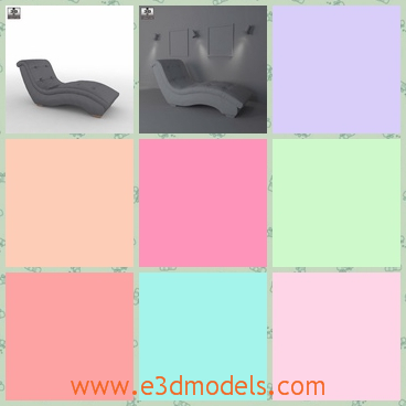 3d model the lounge as a sofa - This is a 3d model of the lounge as a sofa,which is the divan chair and the diamond has decorated on it.
