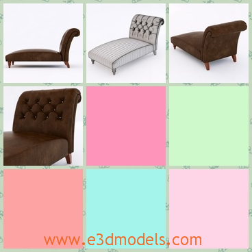 3d model the lounge looks like a bed - This is a 3d model of the lounge looks like a bed at first fight.The model is also called the divan,which is ofen appeared in the coffee house.