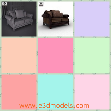 3d model the loveseat - This is a 3d model of the loveseat,which were created with V-Ray rendering engine, lighting setup is not included to the model.