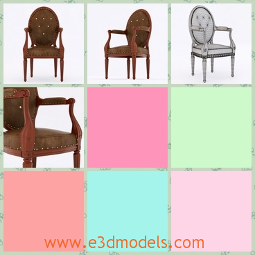 3d model the medaillon armchair with a classical b - This is a 3d model of the medaillon chair,which is created according to the ancient style.