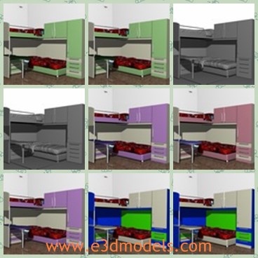 3d model the modern bed - This is a 3d model of the modern bed,which is modern and popular.
