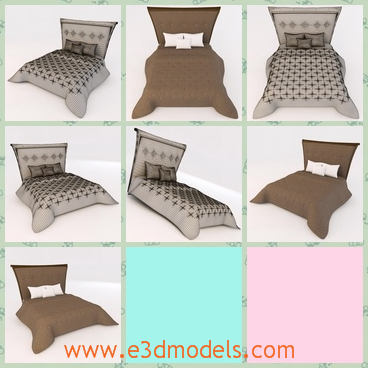 3d model the modern but special bed - This is a 3d model of the modern but special bed,which is made in the queer shape and the quilts are comfortable.