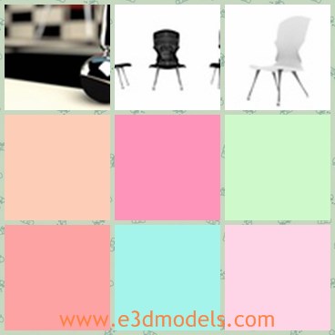 3d model the modern chair - This is a 3 model of th modern chair,which is modern and common in the life.