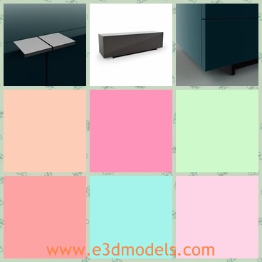 3d model the modern furniture - This is a 3d model of the modern furniture,which is modern and created with drawers.