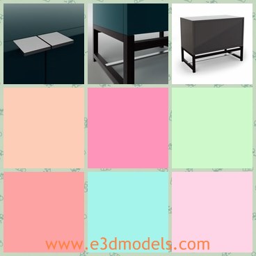 3d model the modern sideboard - This is a 3d model of the modern sideboard,which is fine and made with elegant surface and in details.