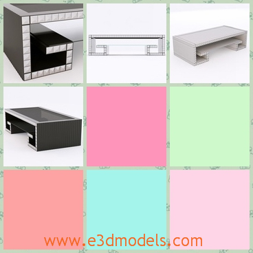 3d model the modern table - This is a 3d model of the modern table,which is black and fashionable.The model is the contemporary furniture.