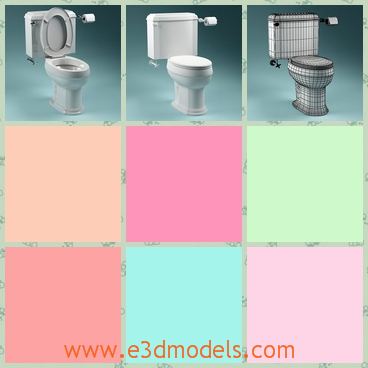 3d model the new toilet - This is a 3d model of the new toilet,which is modern and common in the house.The model is the most convenient tool ever.