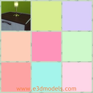3d model the nightstand - This is a 3d model of the nightstand,which is made of wooden materials.The model is modern and made with a drawer.