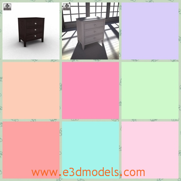 3d model the nightstand besides the window - This is a 3d model about the nightstand besides the window,which is large and heavy to be moved.