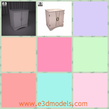 3d model the nightstand in the bedroom - This is a 3d model about the nightstand,which is placed in the bedroom and the bedside is large enough to store.