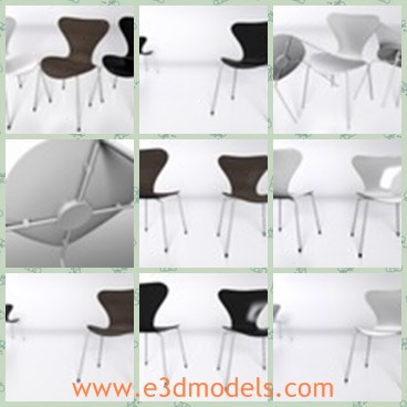 3d model the office chair - This is a 3d model of the office chair,which is modern and molded.The chair is designed by a famou designer.