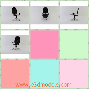 3d model the office chair with the swivel legs - This is a 3d model of the office chair with the swivel legs,which are common because so many chairs can be moved or spined nowadays.