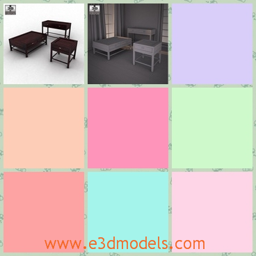 3d model the office furnitures - This is a 3d model of the office furnitures,which are placed in the room of the office and the model is made of wood.