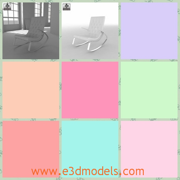 3d model the rocking chair - This is a 3d model of the rocking chair,which is modern and made in detailed textures.The model can be shaked slowly and the materials of the chair is stable and special.