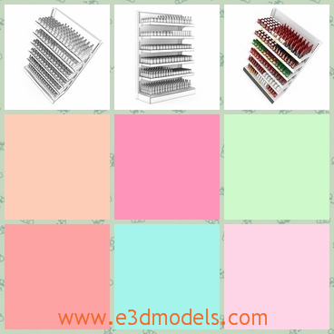 3d model the shelf in high quality - This is a 3d model about the shelf in the supermarket,which is made in high quality.The model is high and made in details.