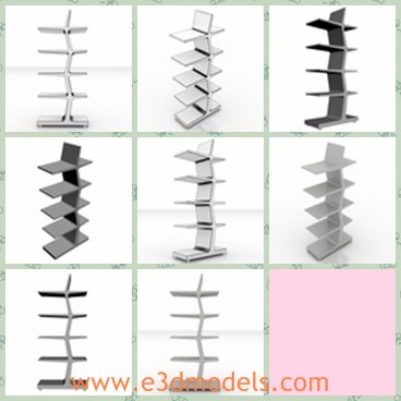 3d model the shelf in special shape - This is a 3d model fo the shelo in special shape,which is modern and made with high quality.