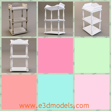 3d model the shelf in the corner - This is a 3d model of the shelf in the corner of the room,which can be used as the display and the bookcase as well.