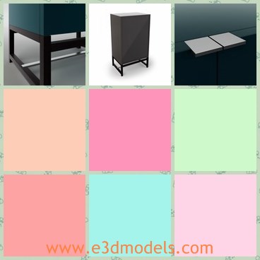 3d model the sideboadr with legs - This is a 3d model of the sideboard with legs,which is modern and made with drawers.