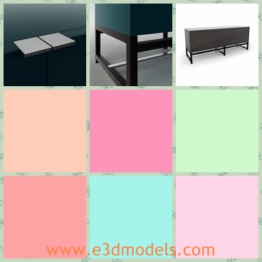 3d model the sideboard - This is a 3d model of the sideboard,which is modern and made with good quality.The model has drawers.