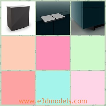 3d model the sideboard - This is a 3d model of the sideboard,which is modern and painted.The sideboard is made of wooden materials.