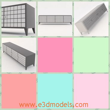 3d model the sideboard in the kitchen - This is a 3d model of the sideboard in the kitchen,which is spacious and modern.The model is popular amongst the youth.