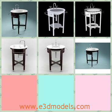 3d model the sink in the bathroom - This is a 3d model of the sink in the bathroom,which is modern and new.The model is the most modern type.