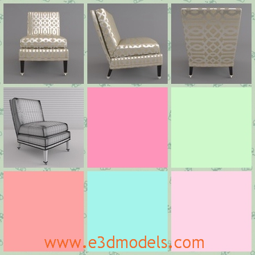 3d model the slipper chair - This is a 3d model of the slipper chair,which is the ornament in the living room and the cover of the chair is smooth and fine.