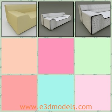 3d model the sofa - This is a 3d model of the sofa,which is modern and made with high quality.THe model is designed by A-Cero architects.
