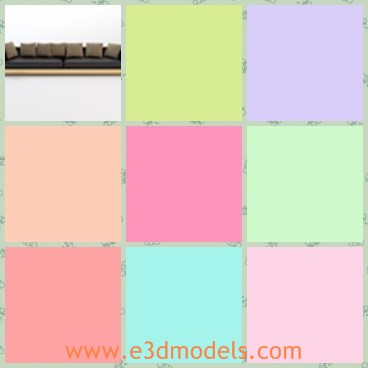 3d model the sofa - This is a 3d model of the sofa,which is modern and made with high quality.The model is famous in Beijing.