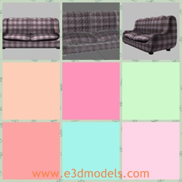 3d model the sofa - This is a 3d model of the sofa,which is put in the living room and is made with soft materials.