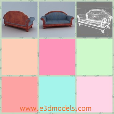 3d model the sofa in the ancient times - This is a 3d model of the chair in the ancient times,which is used in rich families.The chair is very popular nowadays.