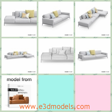 3d model the sofa in the living room - This is a 3d model of the sofa in the living room,which is made in high quality.The divan is one of other great models that goes together in the Vol.07 Sofas plus armchairs