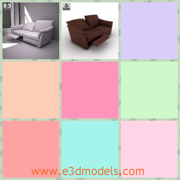 3d model the sofa with a storage - This is a 3d model of sofa with a storage,which is long and the materials are special.