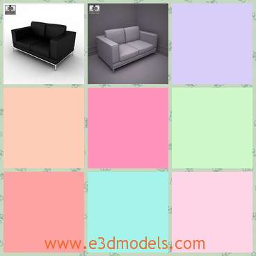 3d model the sofa with the soft surface - This is a 3d model of the sofa with the soft surface,which is the new model of the brand.The model is suitable for the office.