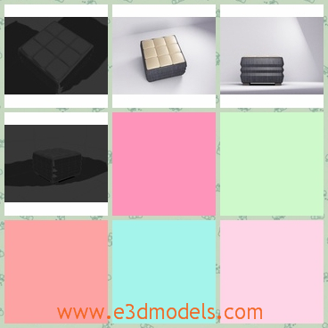 3d model the soft chair - This is a 3d model of the soft chair,which is a realistic model of soft chair.This model consists of great geometry, fantastic detail, and the materials and textures are included.