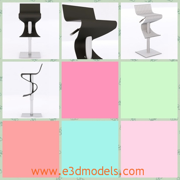 3d model the stool in the bars - This is a 3d model of the stool,which is placed in the bars and the it is made in high quality.