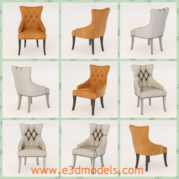 3d model the studio chair - This is a 3d model of the studio chair,which is yellow and is white .The chair is tilted in order to lie on it when people are tired.