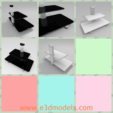 3d model the table - This is a 3d model of the modern table,which is the center of the livingroom.The model is a modern furniture with special appearance.