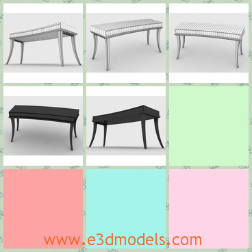 3d model the table in Italy - This is a 3d model of the table in Italy,which is special and grand.The model is made with special materials.