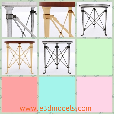 3d model the table in the classical style - This is a 3d model of the table in the classical style,which is stable and fashionable.The model has special legs with it.