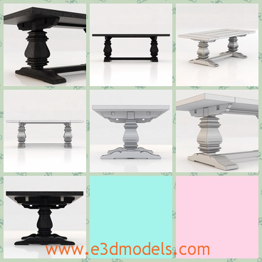3d model the table with an oblong surface - This is a 3d model of the table with an oblong surface,which is glorious and outstanding in the living room.