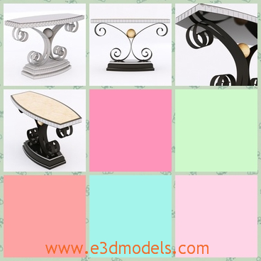 3d model the table with fantastic decorations - This is a 3d model of the table with fantastic decorations,which is smooth and cute.The lower part of the table is fine and pretty.