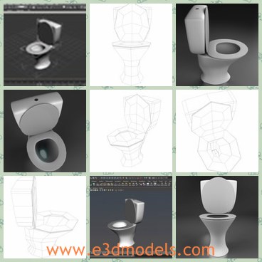 3d model the toilet - This is a 3d model about the toilet,which is modern and popular.The model is white and usually used in family not in public places.