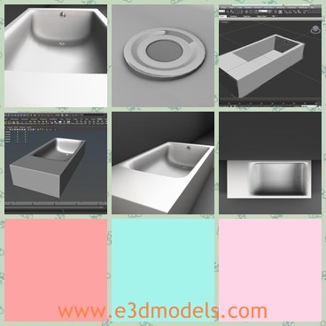 3d model the tub - This is a 3d model of the tub,which is is new and modern.The tub is created with high quality,which is also common in our life.